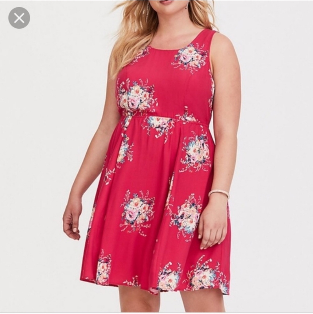 Torrid Size 4 Adorable Back Tie Dres